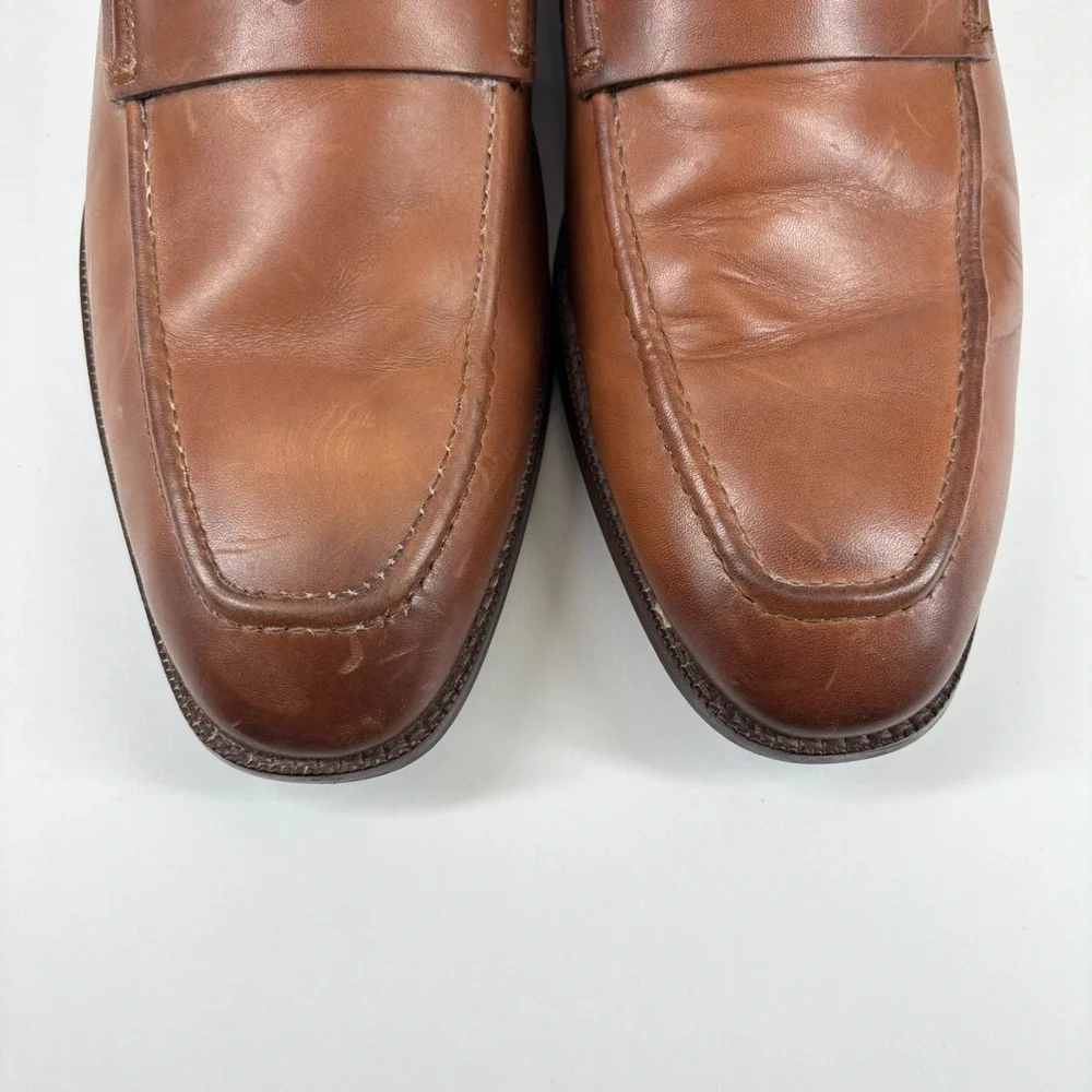 Cole‎ Haan Warner Grand Men's US 12M British Tan Leather Penny Loafers C29038
